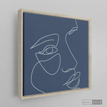 Cargar imagen en el visor de la galería, Cuadro Face Lines Azul Dos