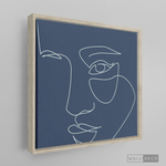 Cargar imagen en el visor de la galería, Cuadro Face Lines Azul Dos