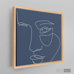 Cargar imagen en el visor de la galería, Cuadro Face Lines Azul Dos