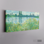 Cargar imagen en el visor de la galería, Cuadro Arte Los Bancos del Sena, Claude Monet