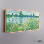 Cargar imagen en el visor de la galería, Cuadro Arte Los Bancos del Sena, Claude Monet
