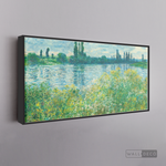 Cargar imagen en el visor de la galería, Cuadro Arte Los Bancos del Sena, Claude Monet