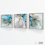Cargar imagen en el visor de la galería, Tríptico Abstracto Mármol (Set x 3)