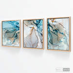 Cargar imagen en el visor de la galería, Tríptico Abstracto Mármol (Set x 3)