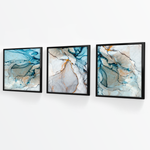 Cargar imagen en el visor de la galería, Tríptico Abstracto Mármol (Set x 3)