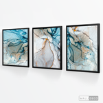 Cargar imagen en el visor de la galería, Tríptico Abstracto Mármol (Set x 3)