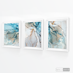 Cargar imagen en el visor de la galería, Tríptico Abstracto Mármol (Set x 3)