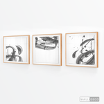 Cargar imagen en el visor de la galería, Tríptico Minimalista Pinceladas (Set x 3)