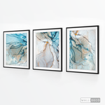Cargar imagen en el visor de la galería, Tríptico Abstracto Mármol (Set x 3)