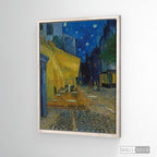 Cuadro Arte Clásico Terraza de Café de Noche – Van Gogh con marco flotante madera vintage