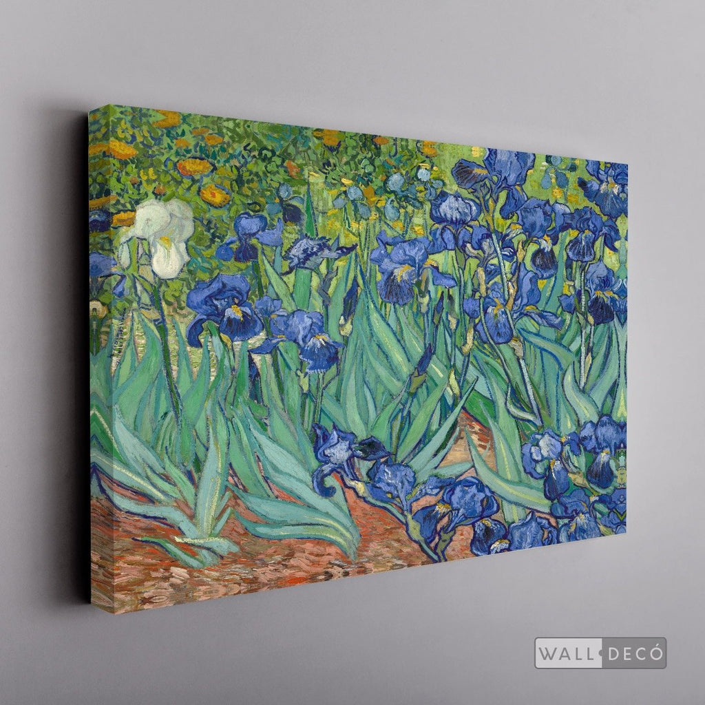 Cuadro Arte Clásico Lirios – Van Gogh sin marco, lienzo sobre bastidor