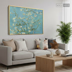 Cuadro Arte Clásico Almendro en Flor – Van Gogh con marco dorado en sala