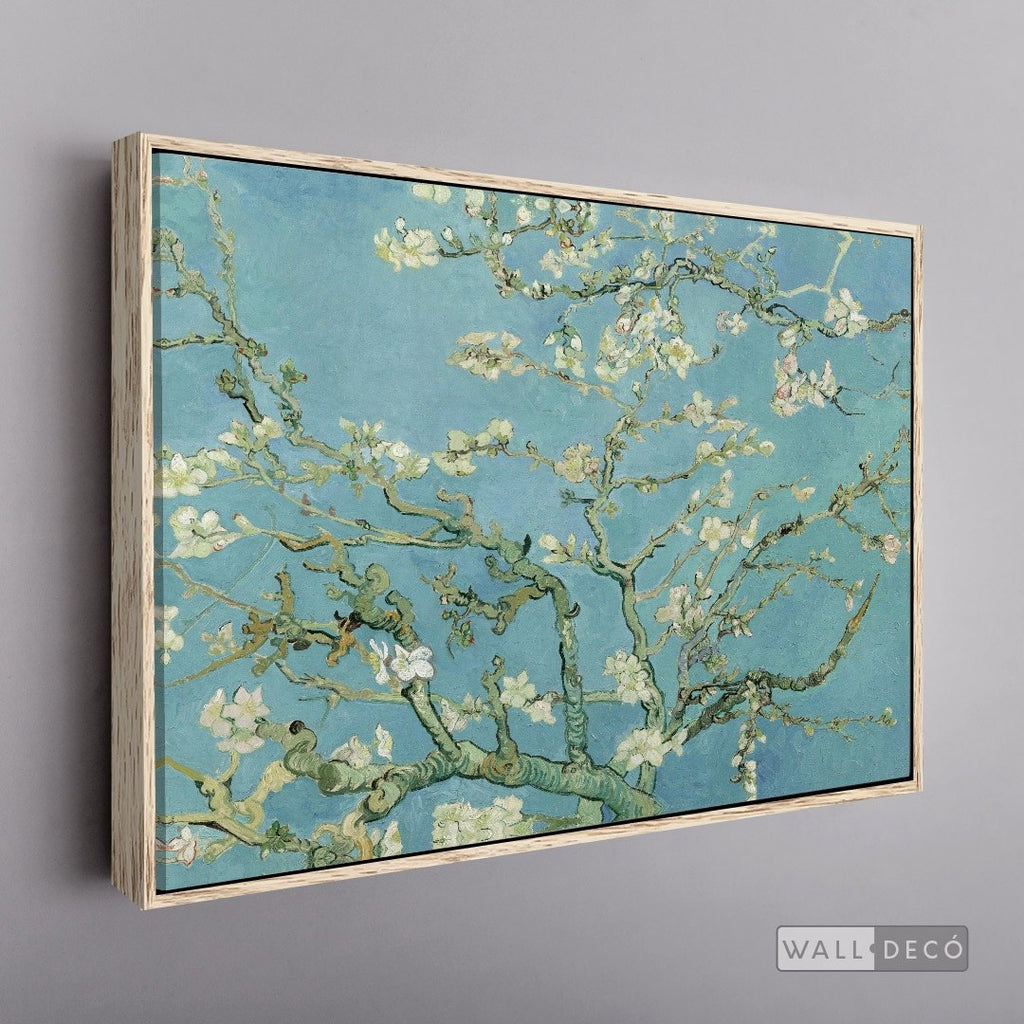 Cuadro Arte Clásico Almendro en Flor – Van Gogh con marco flotante madera vintage