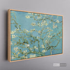 Cuadro Arte Clásico Almendro en Flor – Van Gogh con marco flotante madera natural