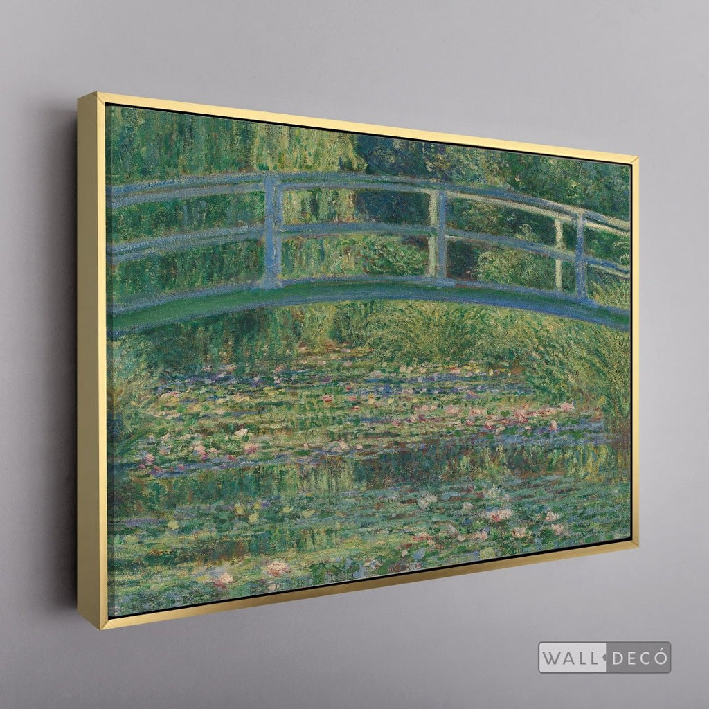 Cuadro Arte Clásico El Puente Japonés – Monet con marco flotante dorado
