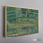 Cuadro Arte Clásico El Puente Japonés – Monet con marco flotante dorado