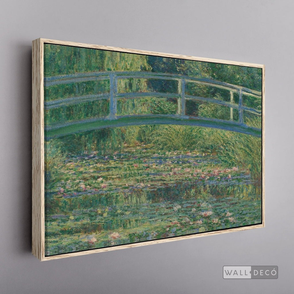 Cuadro Arte Clásico El Puente Japonés – Monet con marco flotante madera vintage