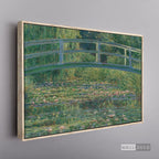 Cuadro Arte Clásico El Puente Japonés – Monet con marco flotante madera vintage