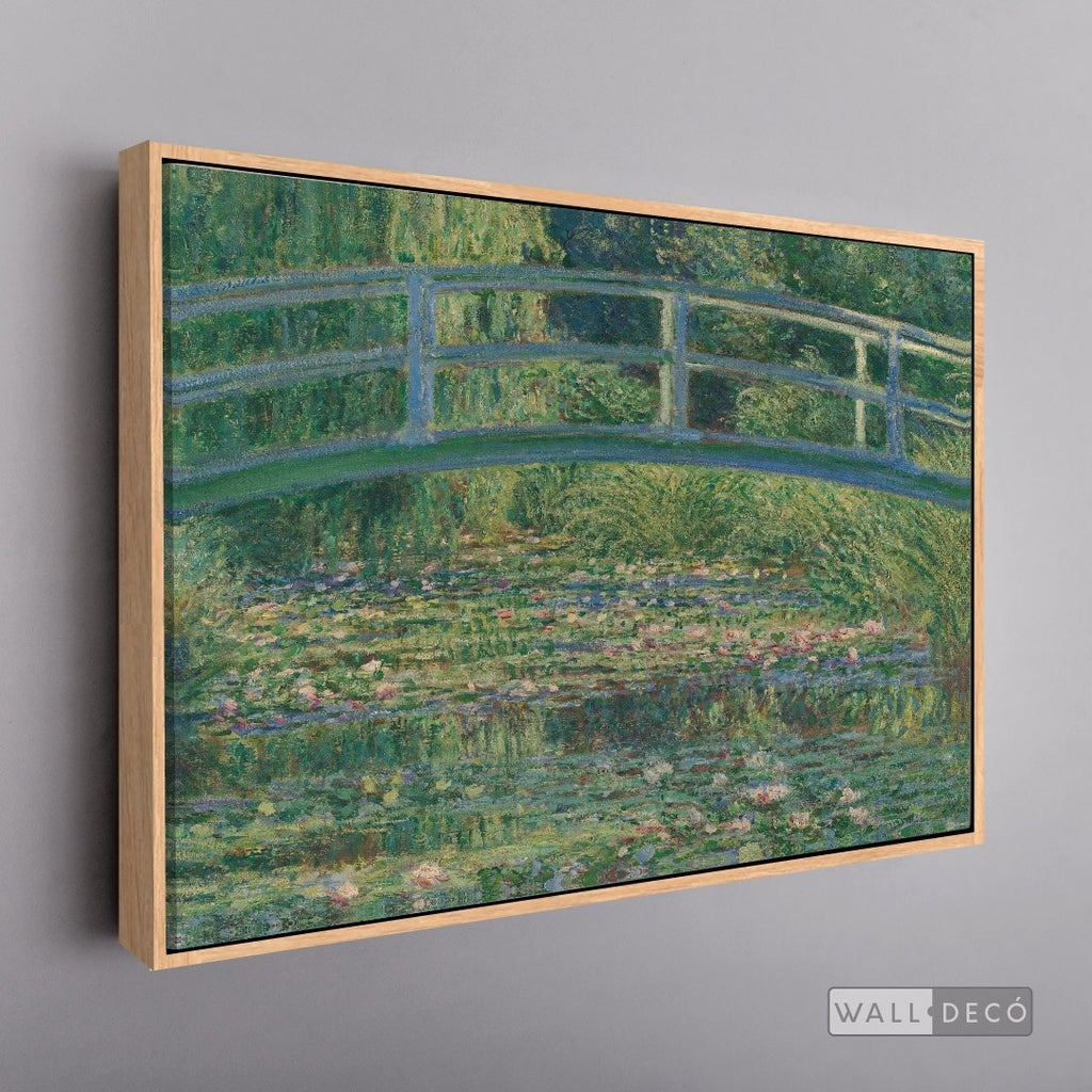 Cuadro Arte Clásico El Puente Japonés – Monet con marco flotante madera natural