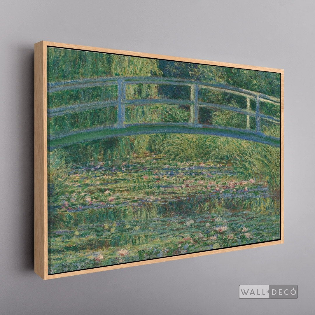 Cuadro Arte Clásico El Puente Japonés – Monet con marco flotante madera natural