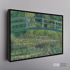 Cuadro Arte Clásico El Puente Japonés – Monet con marco flotante negro mate