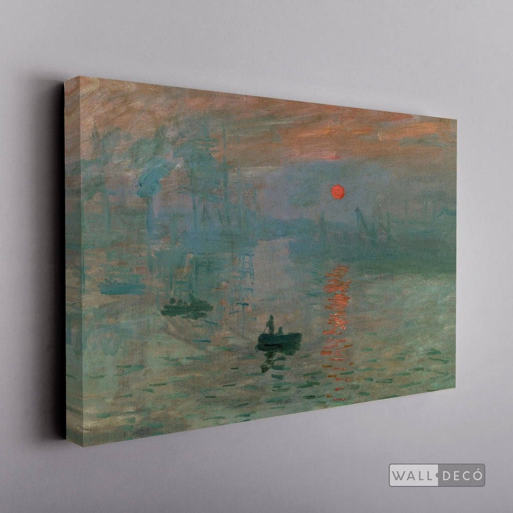 Cuadro Arte Clásico Impresión, Sol Naciente – Monet sin marco, lienzo sobre bastidor