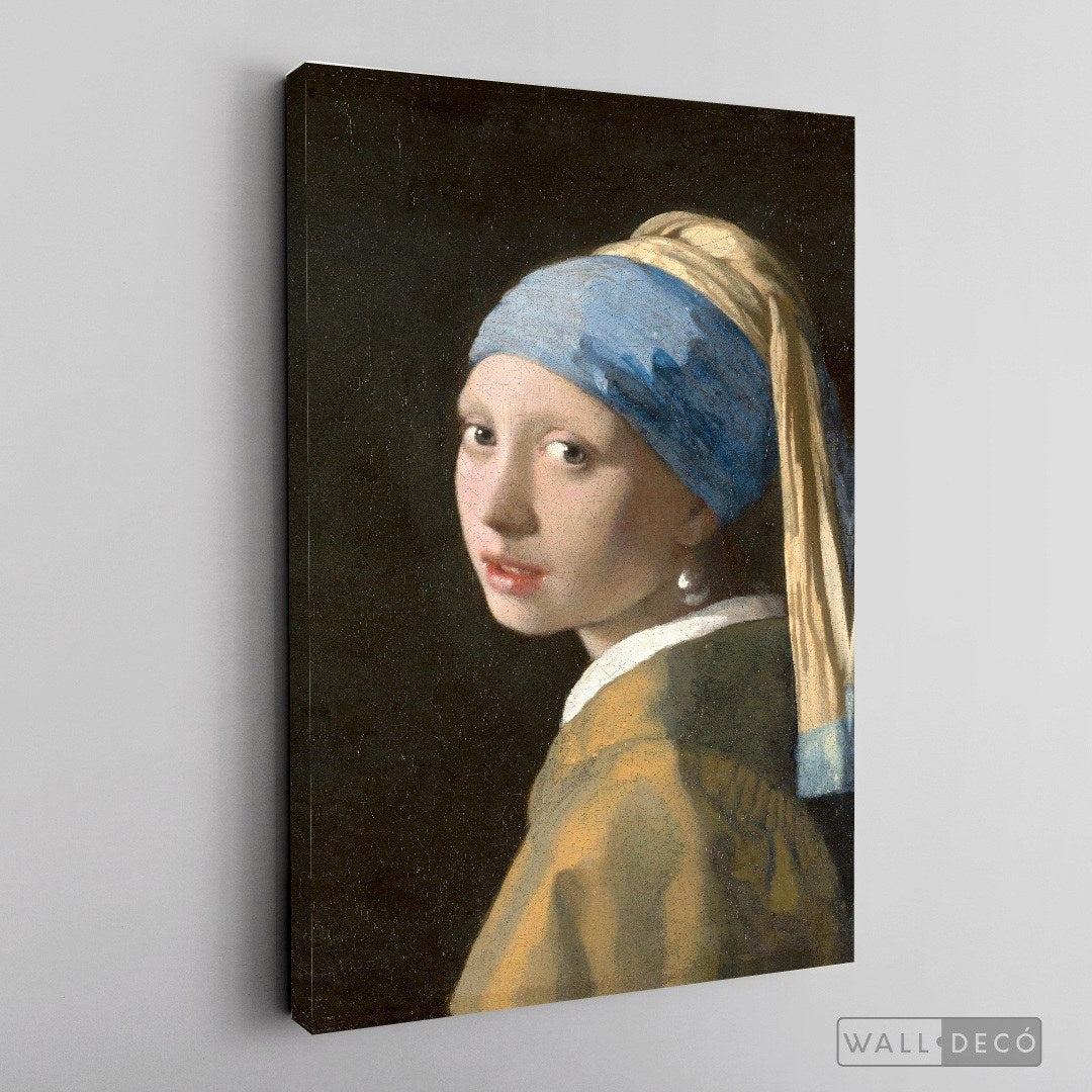 Cuadro Arte Clásico La Joven de la Perla – Vermeer sin marco, lienzo sobre bastidor