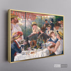 Cuadro Arte Clásico El Almuerzo de los Remeros – Renoir con marco flotante dorado