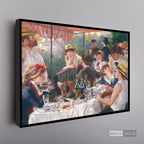 Cuadro Arte Clásico El Almuerzo de los Remeros – Renoir con marco flotante negro mate
