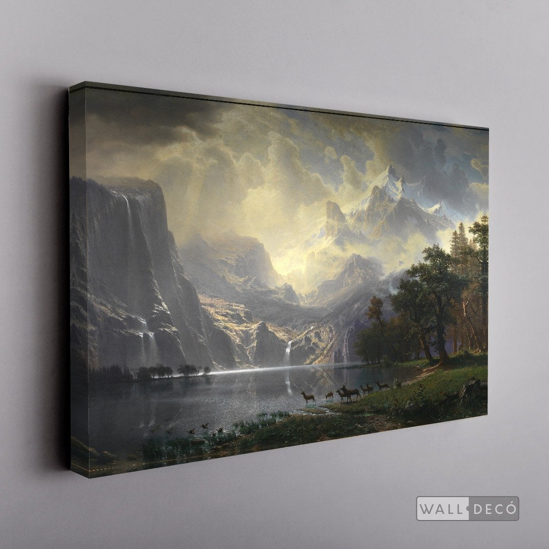 Cuadro Arte Clásico Sierra Nevada – Bierstadt sin marco, lienzo sobre bastidor