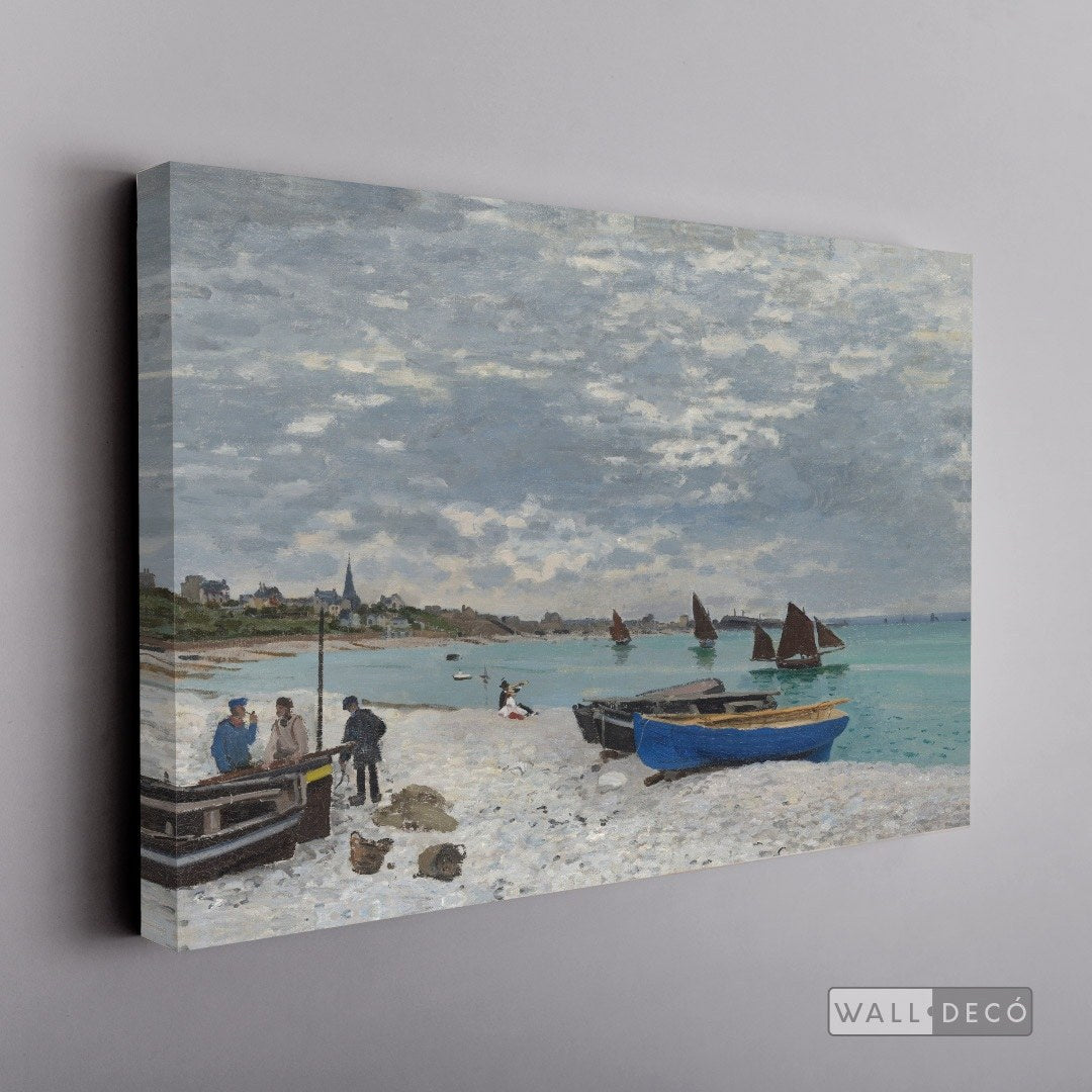 Cuadro Arte Clásico Playa de Sainte-Adresse – Monet sin marco, lienzo sobre bastidor