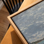 Cuadro Arte Clásico Playa de Sainte-Adresse – Monet, detalle de la textura del lienzo y el marco