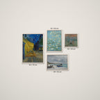 Composición Arte Clásico Noche y Mar – Tamaño L – Marco Madera Vintage