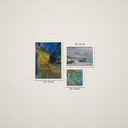 Composición Arte Clásico Noche y Mar – Tamaño S – Marco Blanco Mate