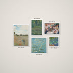 Composición Arte Clásico Jardín Impresionista – Tamaño M – Marco Blanco Mate