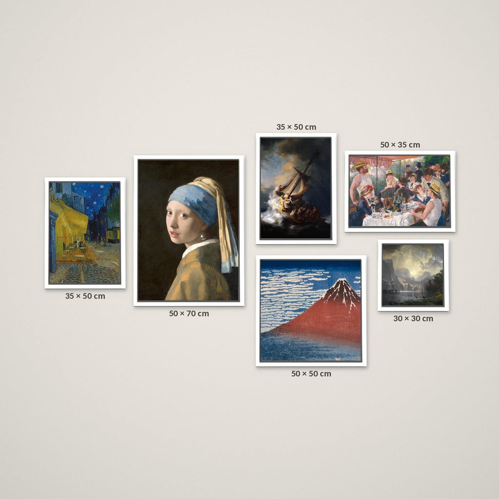 Composición Arte Clásico Claroscuro – Tamaño XL – Marco Blanco Mate
