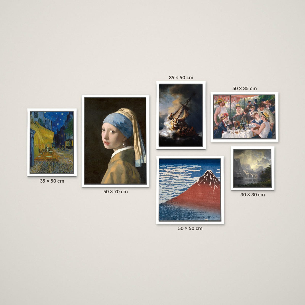 Composición Arte Clásico Claroscuro – Tamaño XL – Marco Blanco Mate