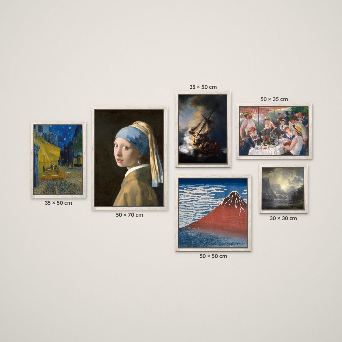 Composición Arte Clásico Claroscuro – Tamaño XL – Marco Madera Vintage