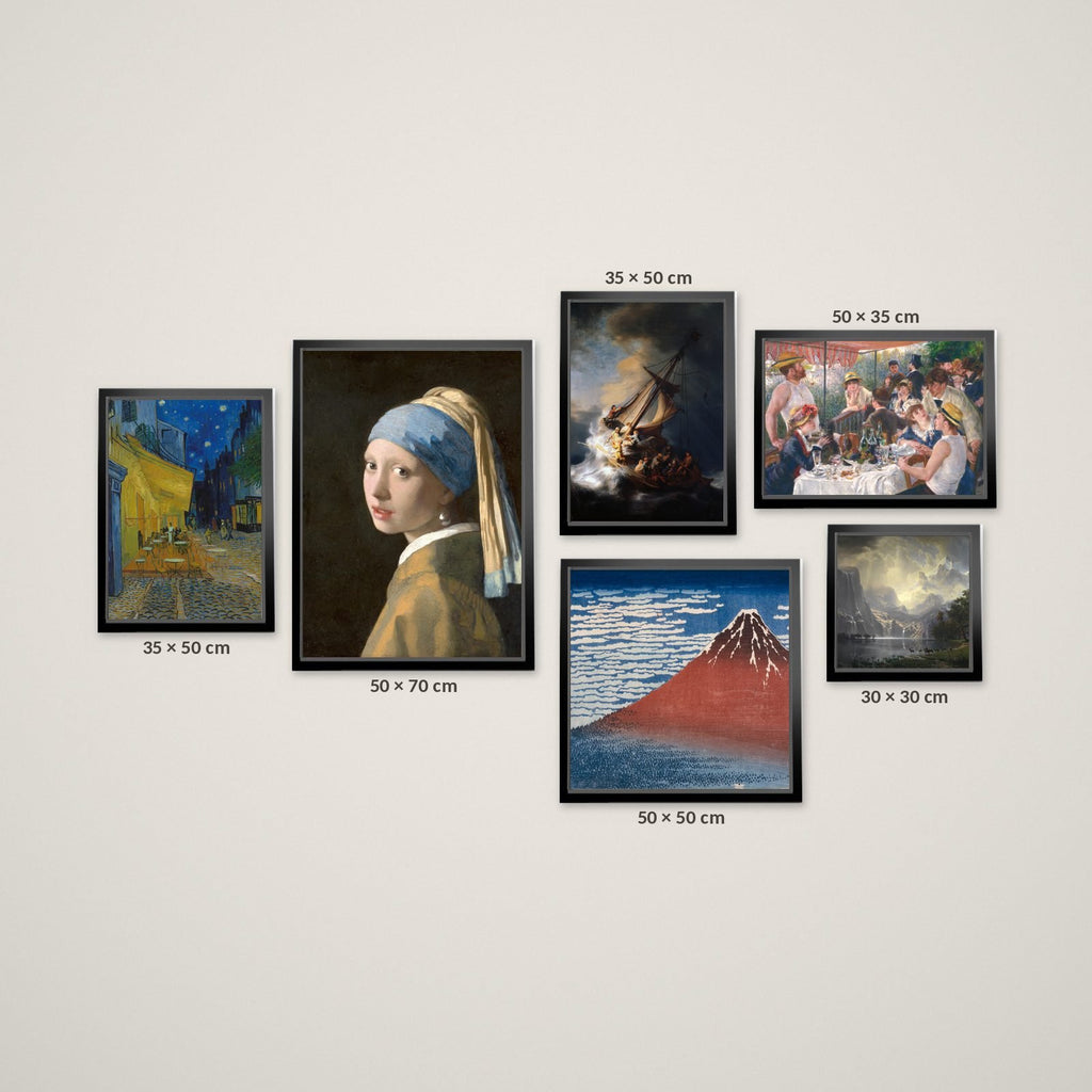 Composición Arte Clásico Claroscuro – Tamaño XL – Marco Negro Mate