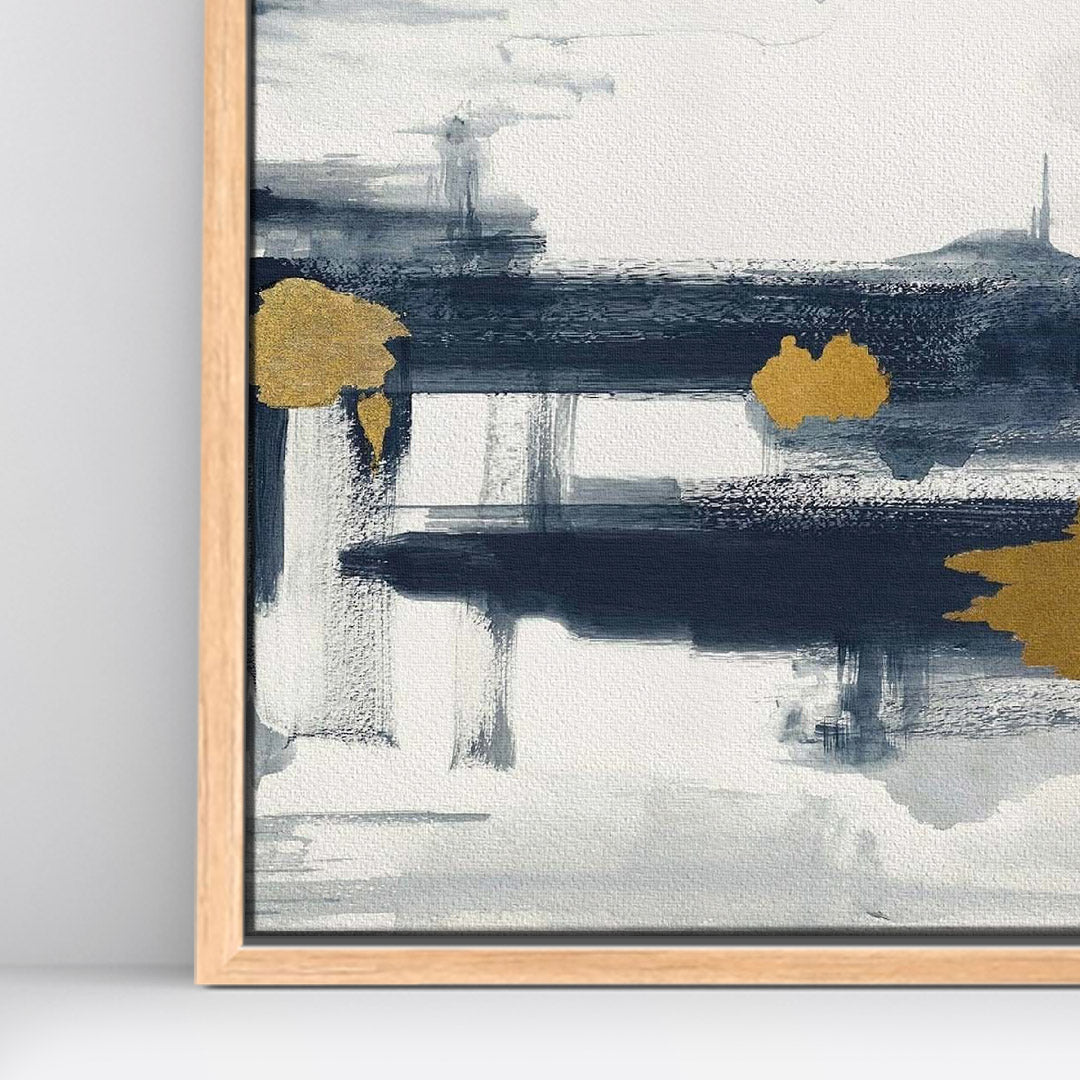 Díptico pintado a mano Abstracción minimalista