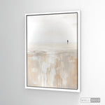 Cargar imagen en el visor de la galería, Cuadro Abstracto Minimalista Caminante en Calma Vertical con marco blanco mate
