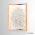 Cargar imagen en el visor de la galería, Cuadro Abstracto Minimalista Trazos de Seda Vertical con marco madera natural
