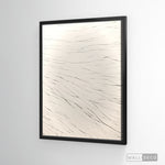 Cargar imagen en el visor de la galería, Cuadro Abstracto Minimalista Trazos de Seda Vertical con marco negro mate
