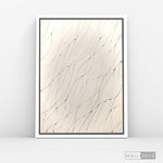 Cargar imagen en el visor de la galería, Cuadro Abstracto Minimalista Hilos de Luz Vertical con marco blanco mate - vista lateral
