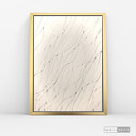 Cargar imagen en el visor de la galería, Cuadro Abstracto Minimalista Hilos de Luz Vertical con marco dorado - vista lateral
