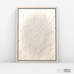 Cargar imagen en el visor de la galería, Cuadro Abstracto Minimalista Hilos de Luz Vertical con marco madera vintage - vista lateral
