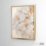 Cargar imagen en el visor de la galería, Cuadro Abstracto Minimalista Brisa Floral Vertical con marco dorado

