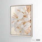 Cargar imagen en el visor de la galería, Cuadro Abstracto Minimalista Brisa Floral Vertical con marco madera vintage
