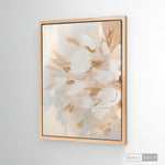 Cargar imagen en el visor de la galería, Cuadro Abstracto Minimalista Brisa Floral Vertical con marco madera natural
