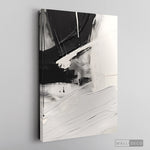 Cargar imagen en el visor de la galería, Cuadro Abstracto Minimalista Gesto Negro Vertical sin marco sobre bastidor
